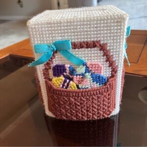 Vintage Easter Cross Stitch Tissue Cover